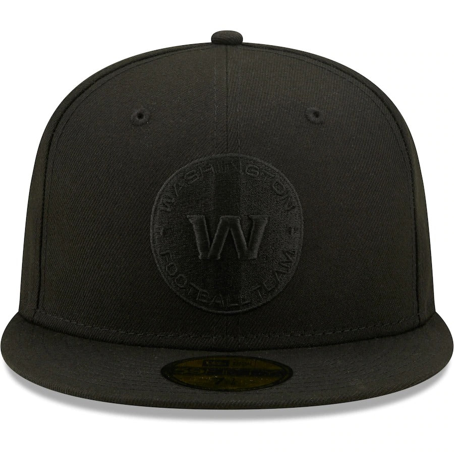 New Era Washington Football Team Black on Black Alternate Logo 59FIFTY Fitted Hat