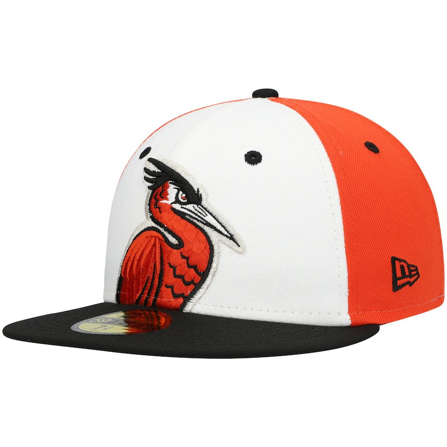 New Era Delmarva Shorebirds White Authentic Collection Team Alternate 59FIFTY Fitted Hat