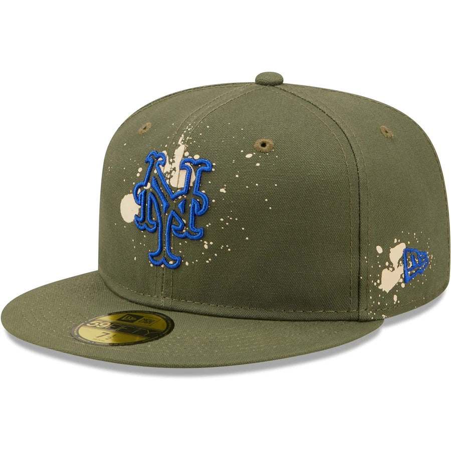 New Era New York Mets Olive Splatter 59FIFTY Fitted Hat
