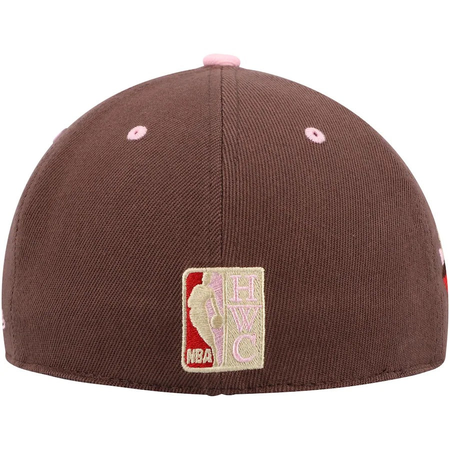 Mitchell & Ness Philadelphia 76ers Brown Anniversary Hardwood Classics Brown Sugar Bacon Fitted Hat