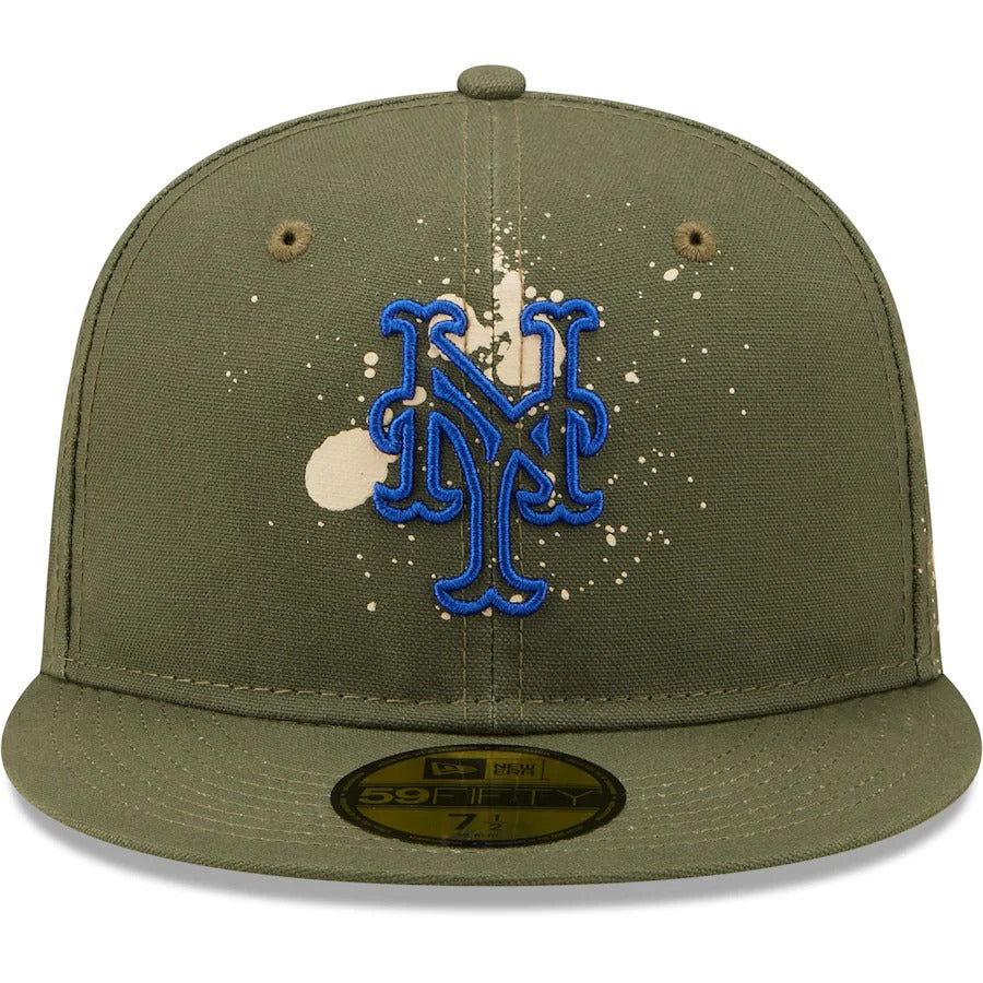 New Era New York Mets Olive Splatter 59FIFTY Fitted Hat