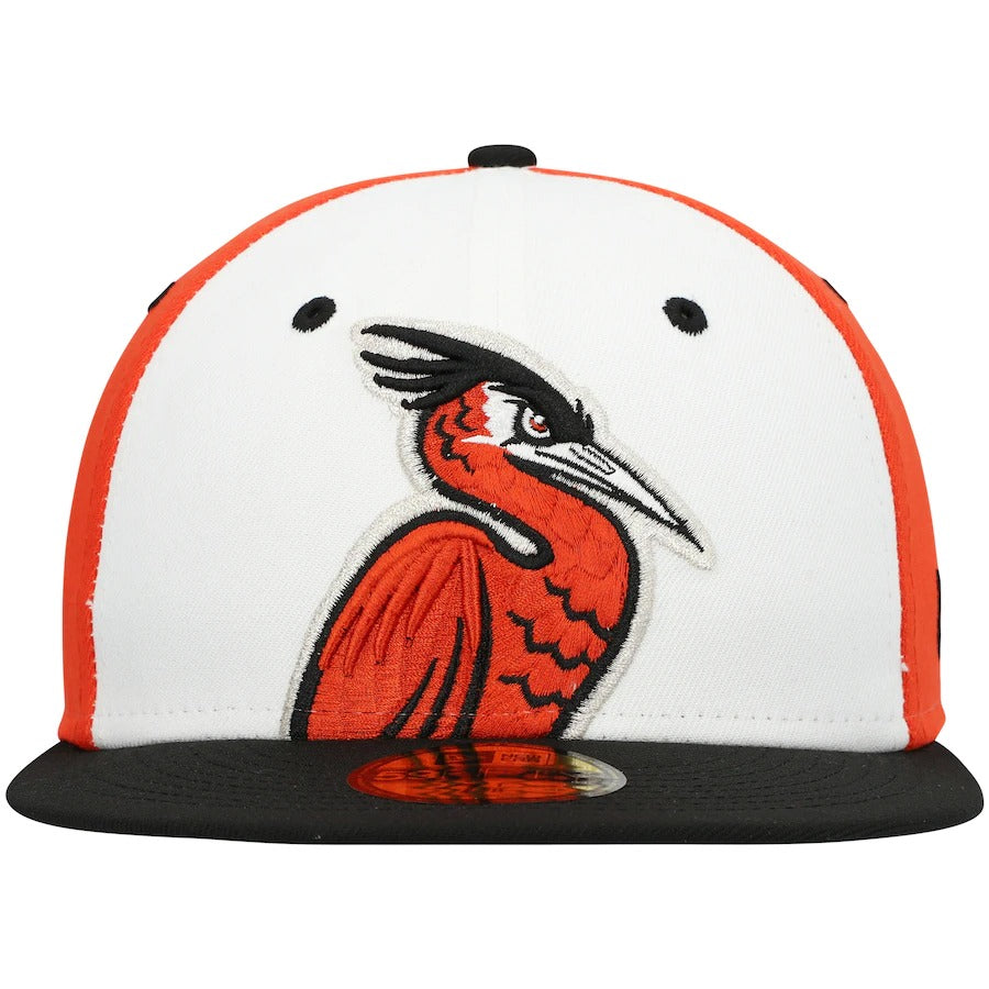 New Era Delmarva Shorebirds White Authentic Collection Team Alternate 59FIFTY Fitted Hat