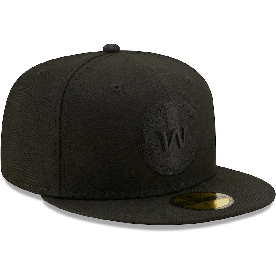 New Era Washington Football Team Black on Black Alternate Logo 59FIFTY Fitted Hat