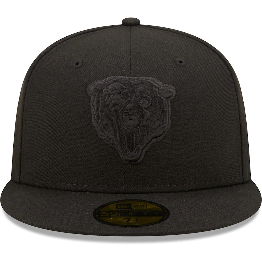 New Era Chicago Bears Black on Black Alternate Logo 59FIFTY Fitted Hat