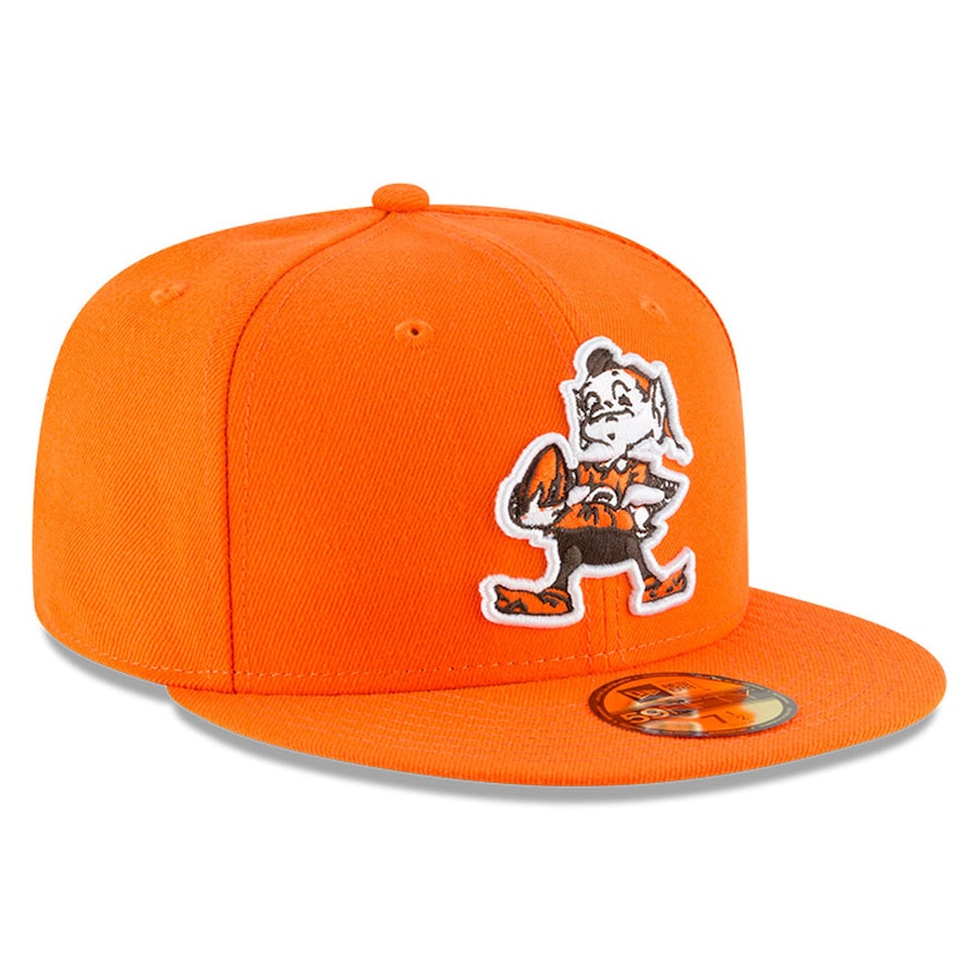 New Era Orange Cleveland Browns Omaha Throwback 59FIFTY Fitted Hat