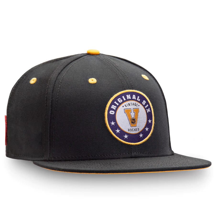 Fanatics Branded Black/Gold NHL Original Six Fitted Hat