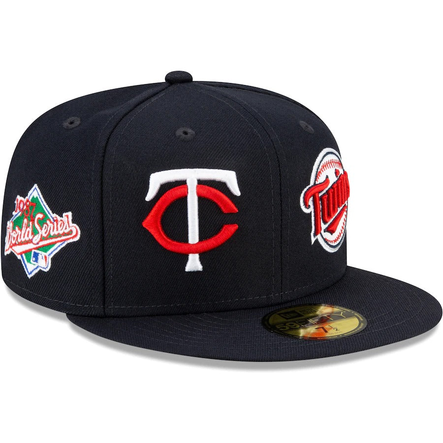 New Era Minnesota Twins Navy Patch Pride 59FIFTY Fitted Hat