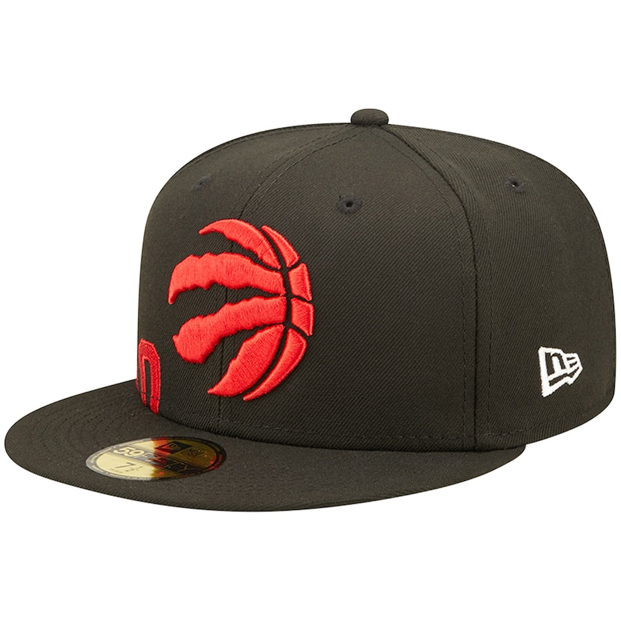 New Era Toronto Raptors Black Side Split 59FIFTY Fitted Hat