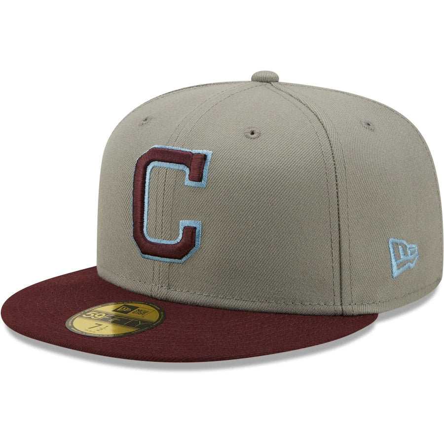New Era Cleveland Indians Gray/Maroon 1981 All-Star Game Blue Undervisor 59FIFTY Fitted Hat