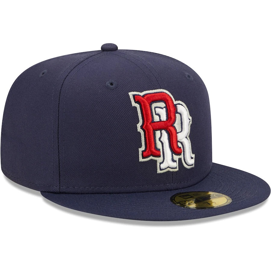 New Era Round Rock Express Navy Authentic Collection Road 59FIFTY Fitted Hat