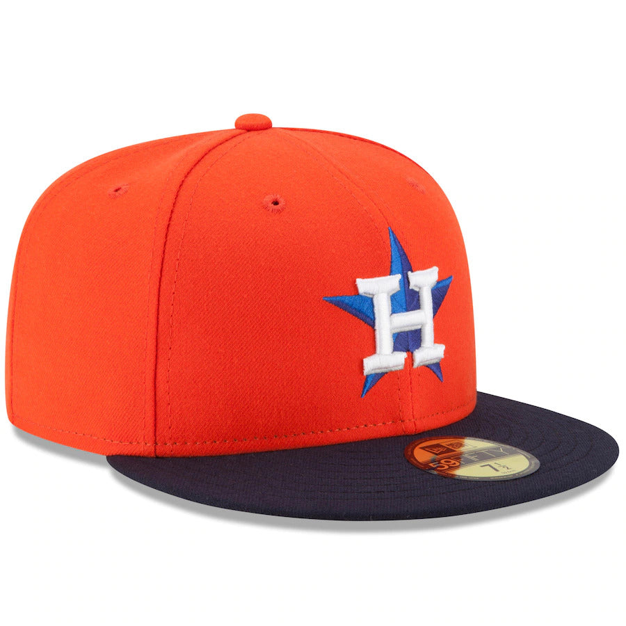 New Era Orange/Navy Houston Astros Alternate Authentic Collection On-Field 59FIFTY Fitted Hat
