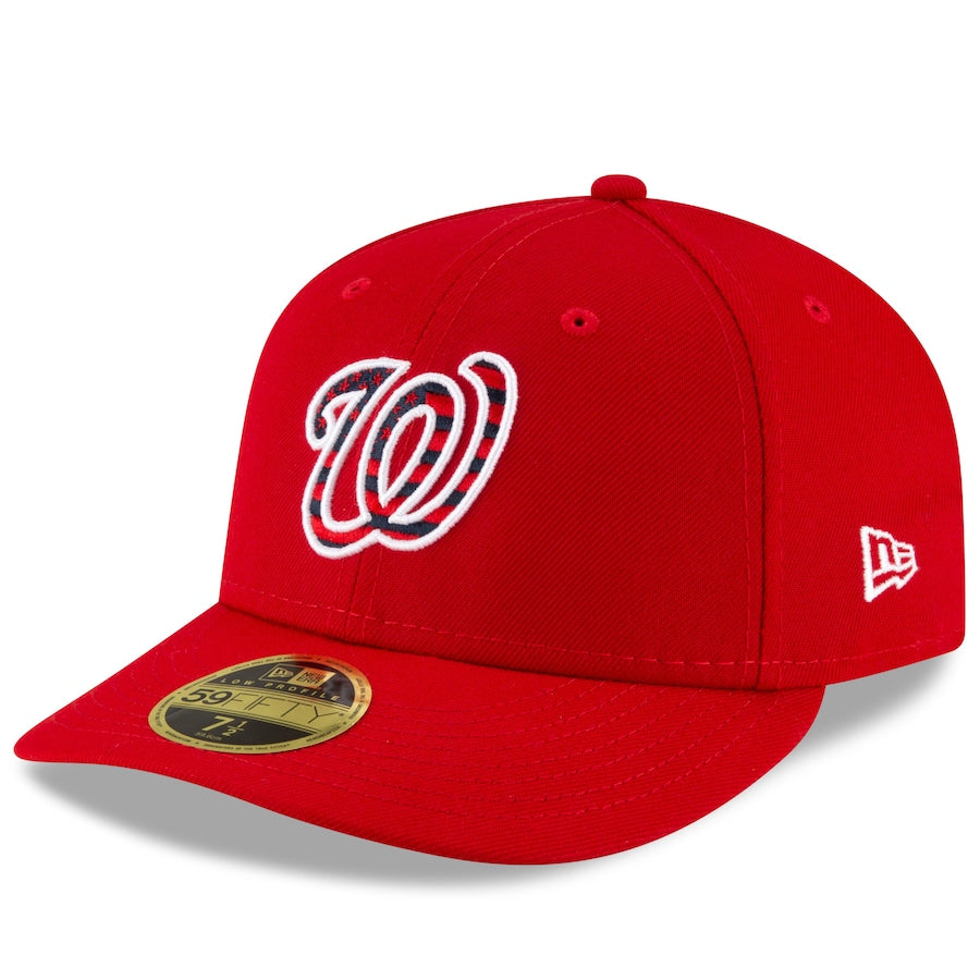 New Era Red Washington Nationals 4th of July On-Field Low Profile 59FIFTY Fitted Hat