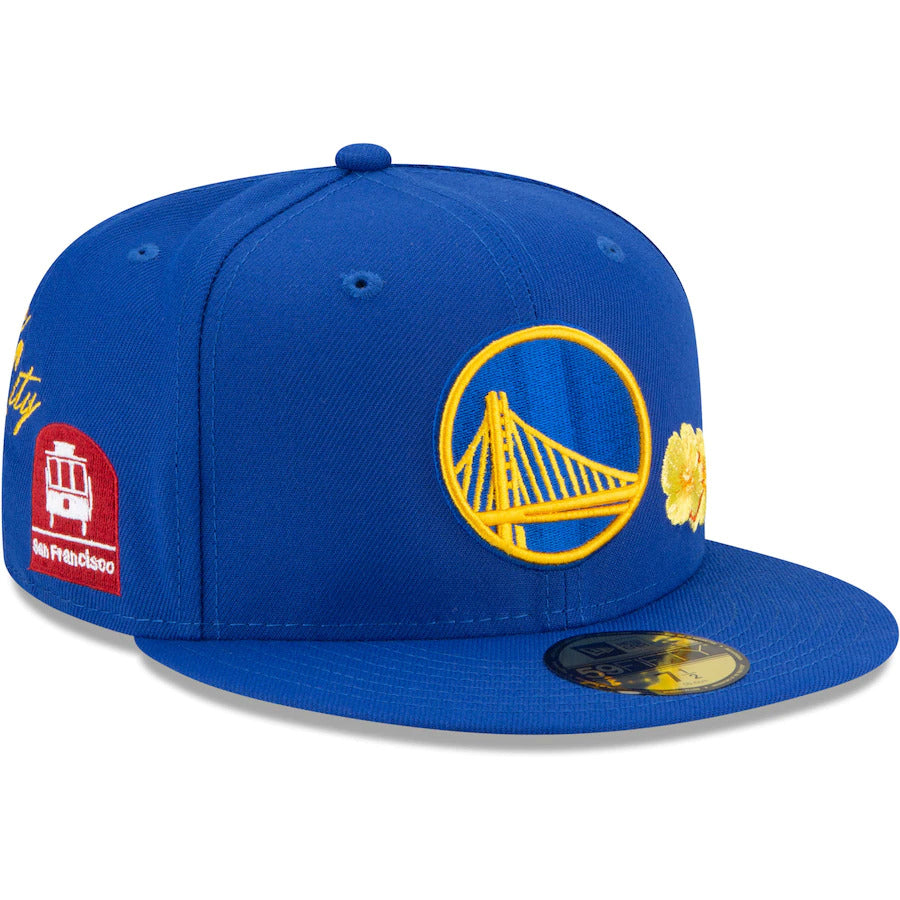 New Era Royal Golden State Warriors City Transit 59FIFTY Fitted Hat