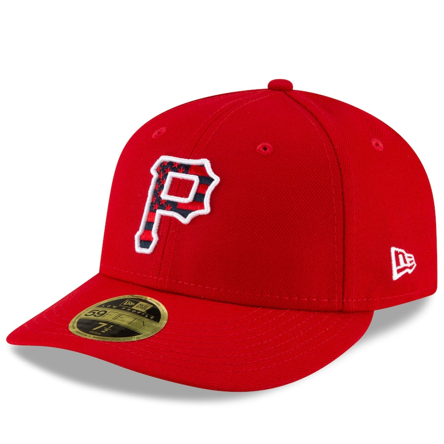 New Era Red Pittsburgh Pirates 4th of July On-Field Low Profile 59FIFTY Fitted Hat