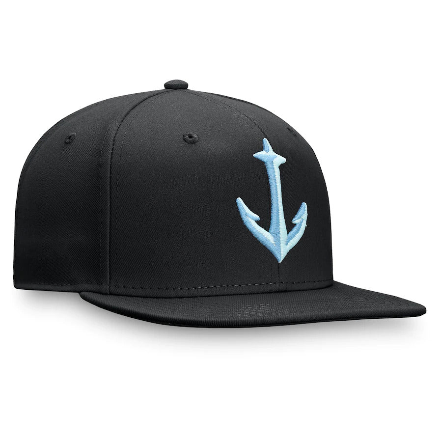 Fanatics Branded Black Seattle Kraken Secondary Logo Fitted Hat