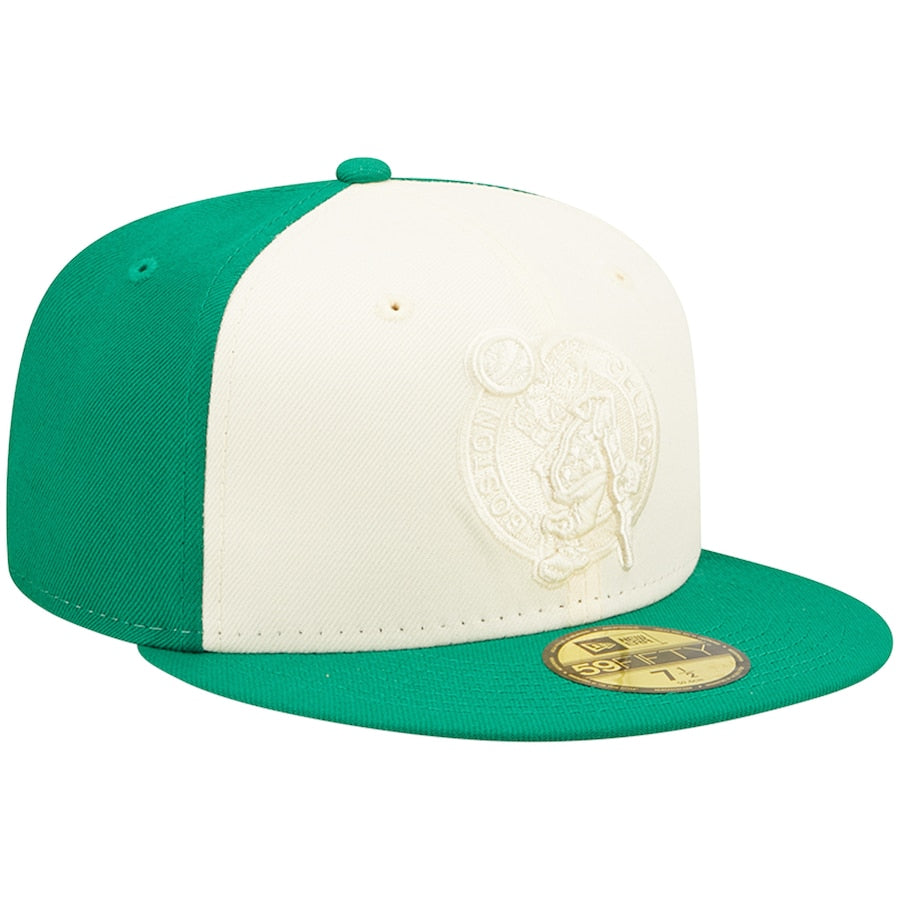 New Era Boston Celtics Cream/Kelly Green Cork Two-Tone 59FIFTY Fitted Hat