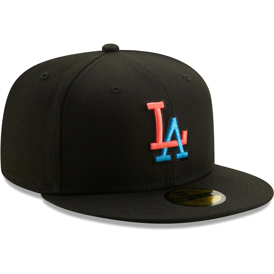 New Era Los Angeles Dodgers Black Glow Undervisor 59FIFTY Fitted Hat