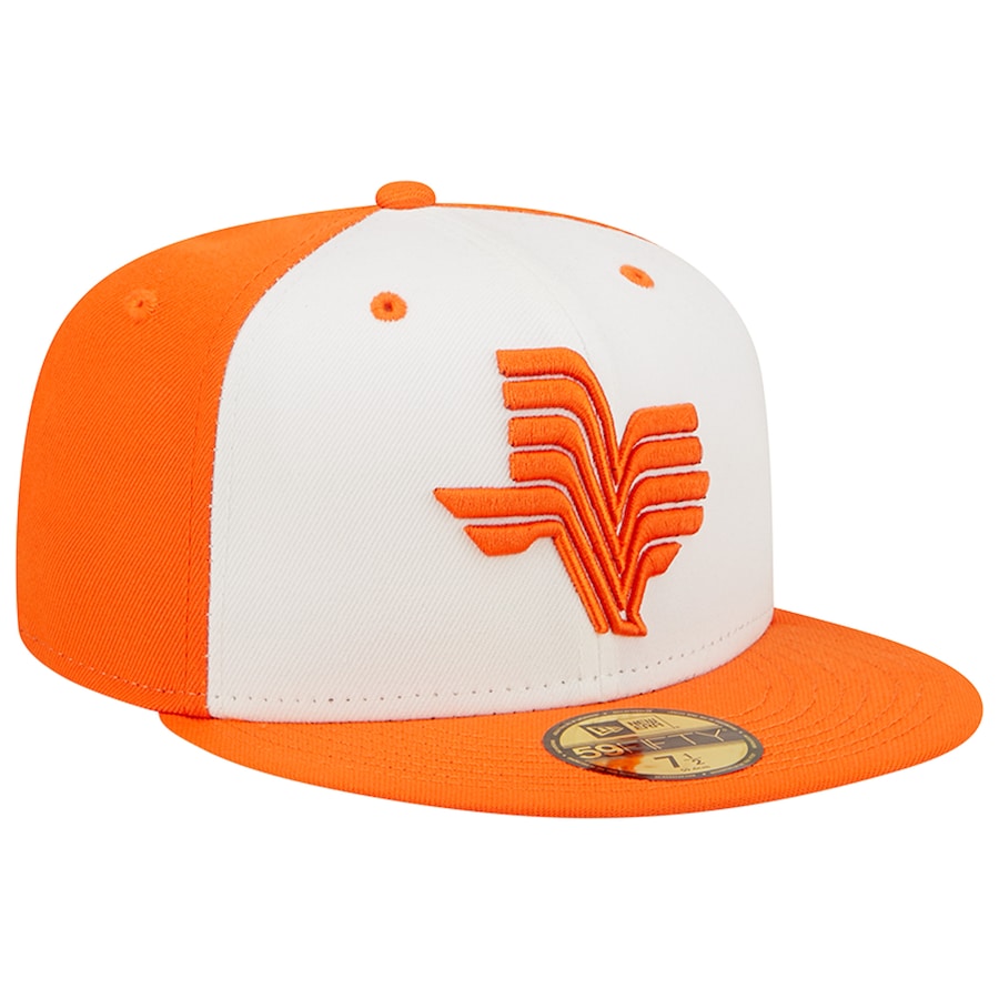 New Era Corpus Christi Hooks White/Orange Honey Butter Chicken Biscuit Theme Night 59FIFTY Fitted Hat