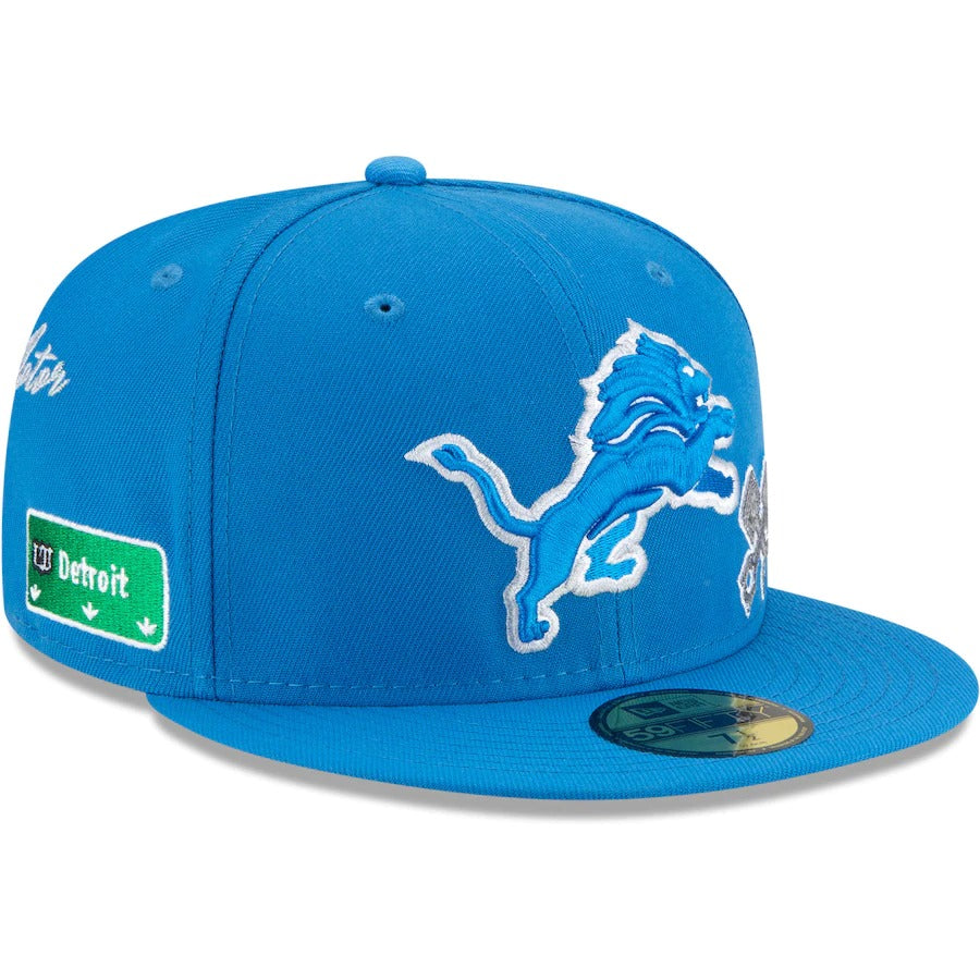 New Era Blue Detroit Lions City Transit 59FIFTY Fitted Hat