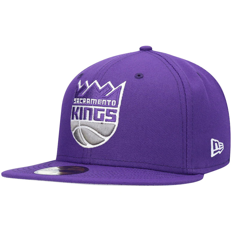 New Era Purple Sacramento Kings Team Logoman 59FIFTY Fitted Hat