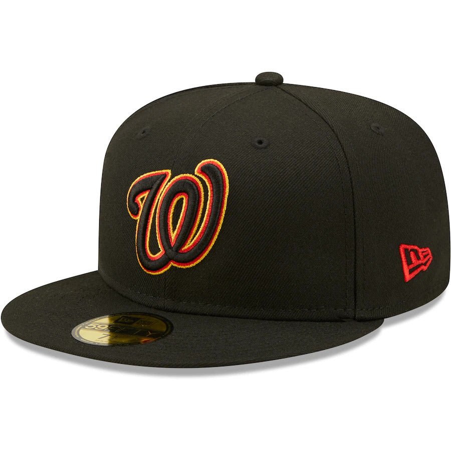 New Era Black Washington Nationals 2019 World Series Gold Undervisor 59FIFTY Fitted Hat