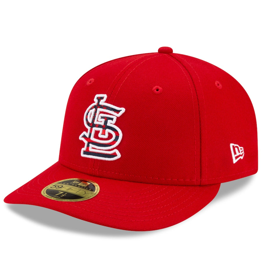 New Era St. Louis Cardinals Red 4th of July On-Field Low Profile 59FIFTY Fitted Hat