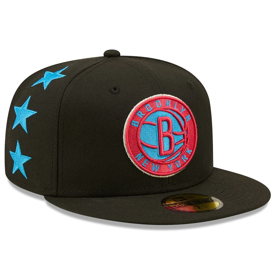 New Era Brooklyn Nets Black 2022 NBA All-Star Game Starry 59FIFTY Fitted Hat