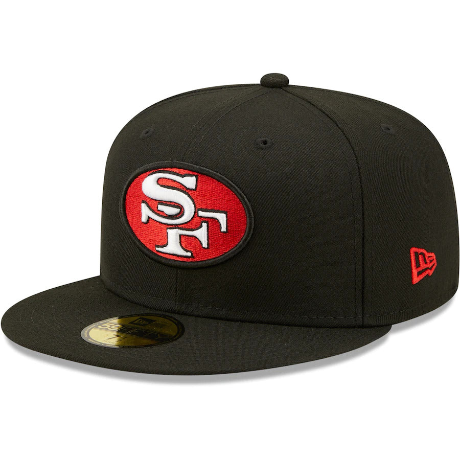 New Era Black San Francisco 49ers Red Undervisor Super Bowl XXIX Side Patch 59FIFTY Fitted Hat