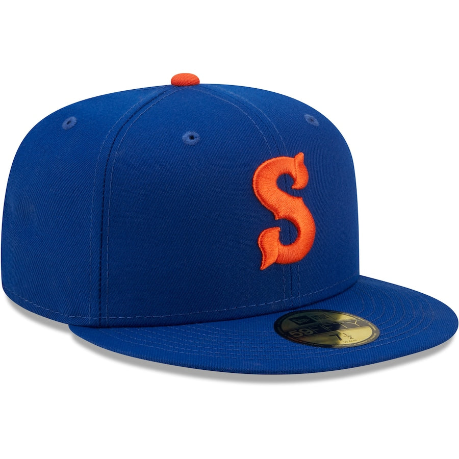 New Era Syracuse Mets Blue Authentic Collection 59FIFTY Fitted Hat