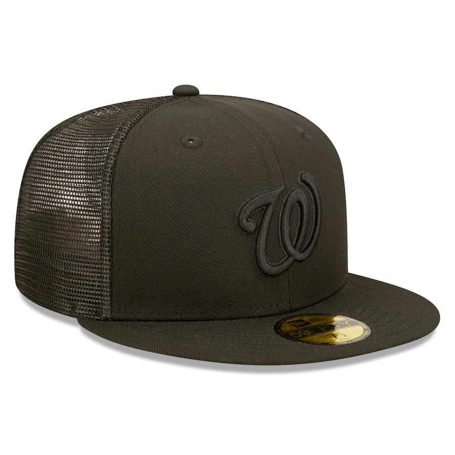 New Era Washington Nationals Blackout Trucker 59FIFTY Fitted Hat