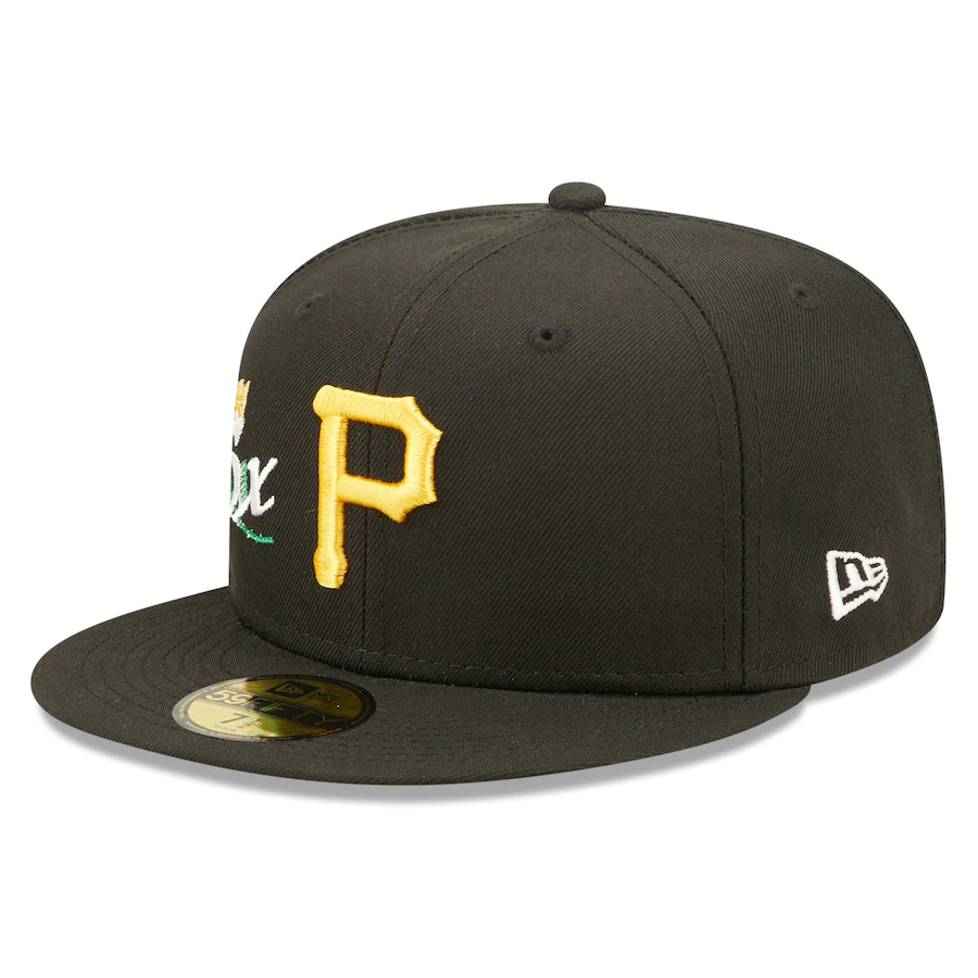New Era Pittsburgh Pirates Black 5x World Series Champions Crown 59FIFTY Fitted Hat