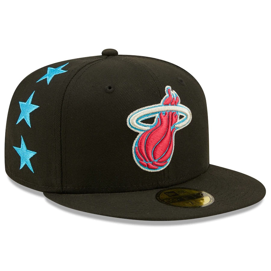 New Era Miami Heat Black 2022 NBA All-Star Game Starry 59FIFTY Fitted Hat