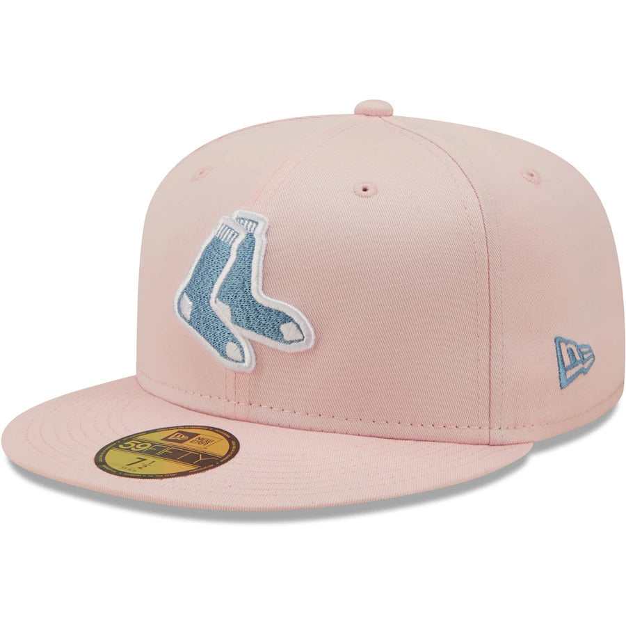 New Era Pink Boston Red Sox 2018 World Series Sky Undervisor 59FIFTY Fitted Hat