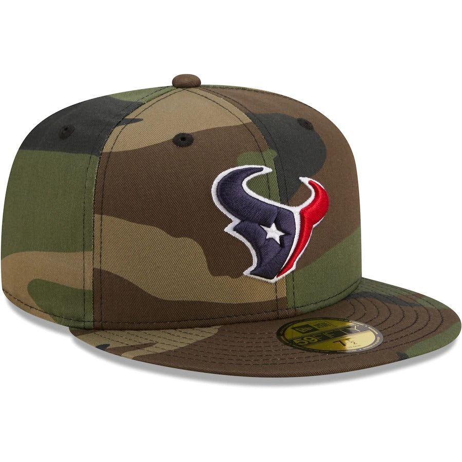 New Era Houston Texans Camo Woodland 2021 59FIFTY Fitted Hat