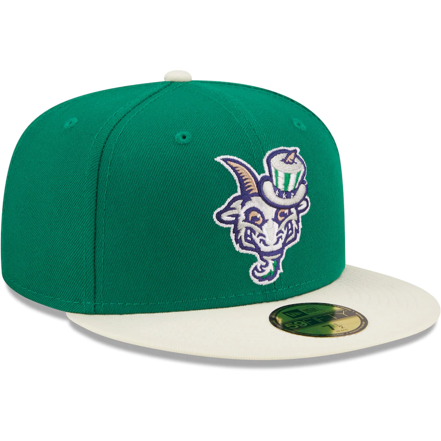 New Era Hartford Yard Goats Green/Gray Alternate Logo 3 Authentic Collection 59FIFTY Fitted Hat