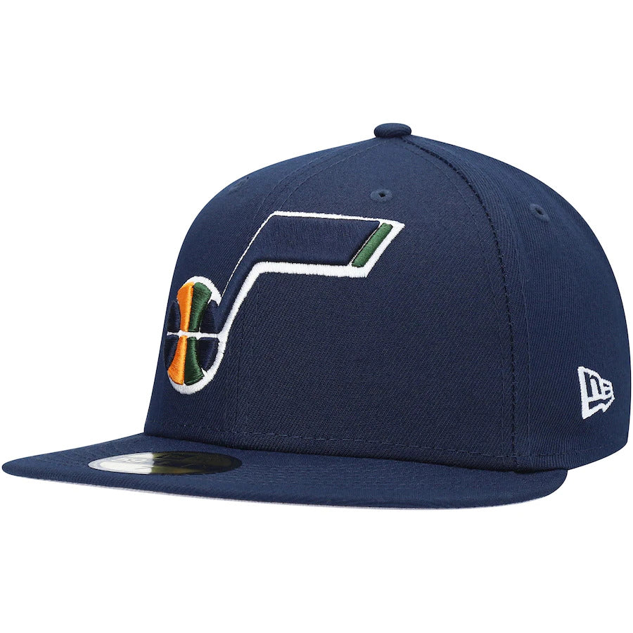 New Era Navy Utah Jazz Team Logoman 59FIFTY Fitted Hat