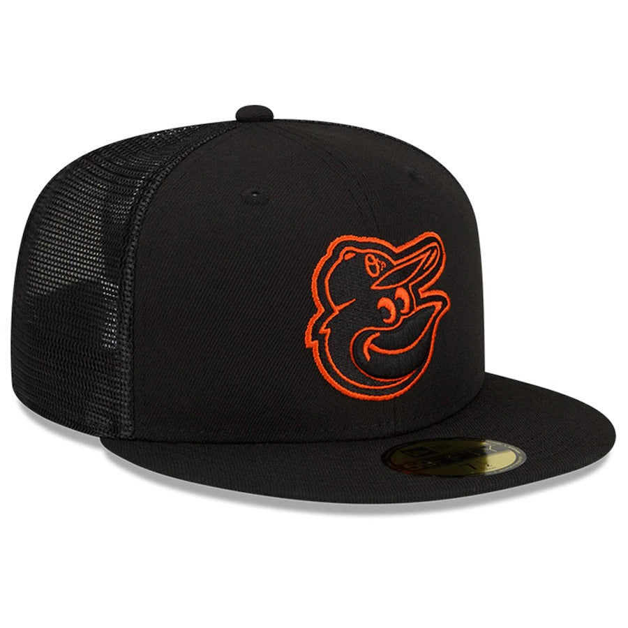 New Era Baltimore Orioles Black 2022 Batting Practice 59FIFTY Fitted Hat