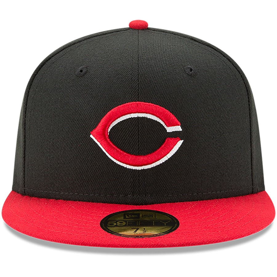 New Era Cincinnati Reds Black/Red Alternate Authentic Collection On-Field 59FIFTY Fitted Hat