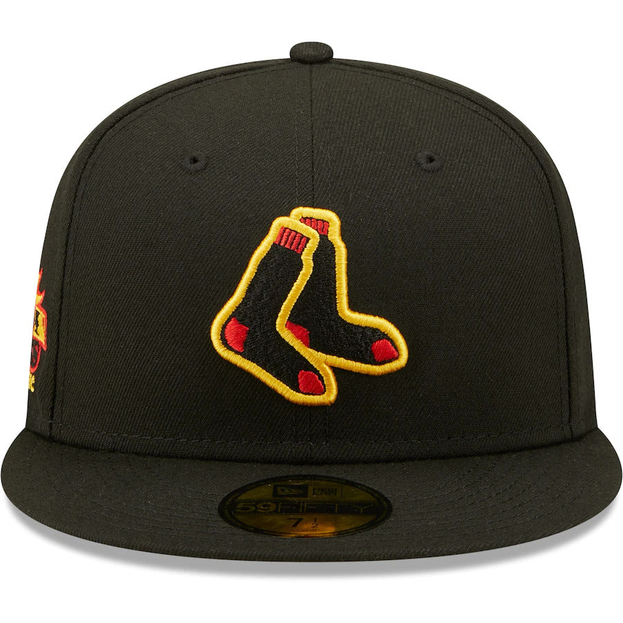 New Era Black Boston Red Sox 2013 World Series Gold Undervisor 59FIFTY Fitted Hat