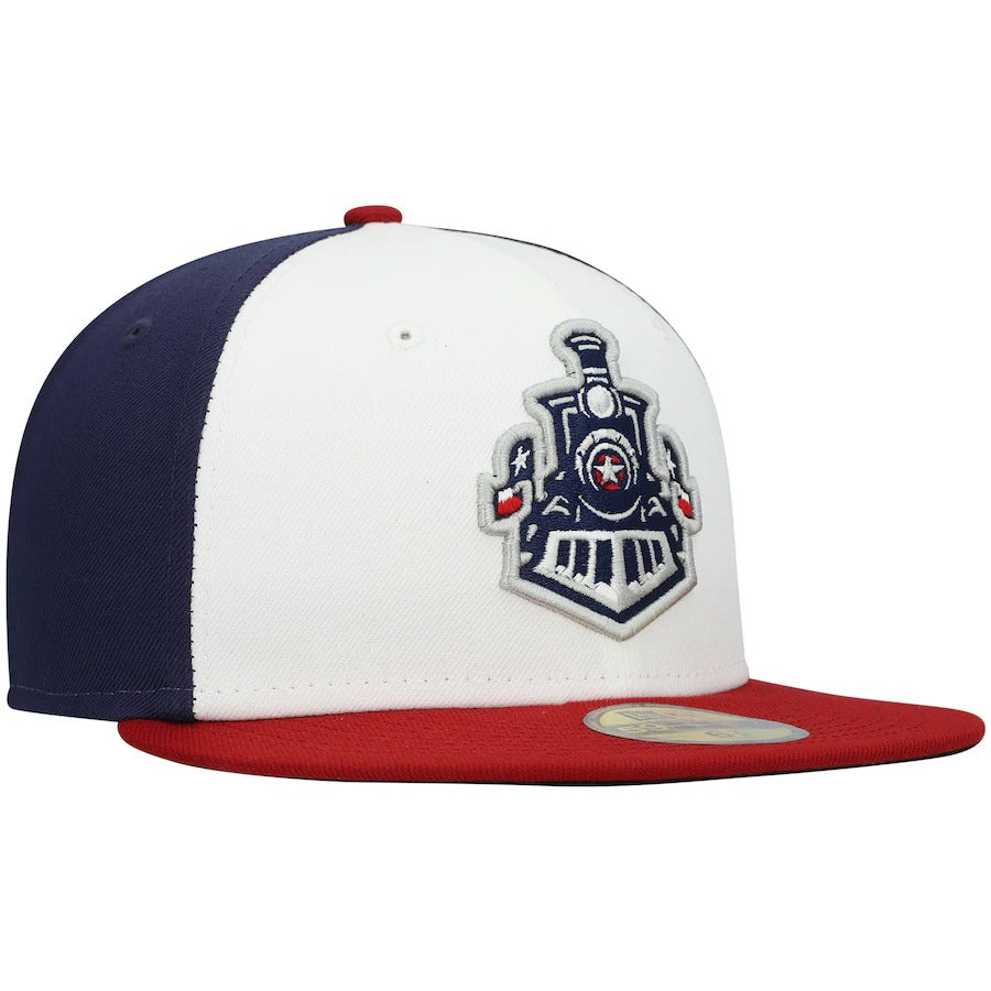 New Era Round Rock Express White/Navy Authentic Collection Team Alternate 59FIFTY Fitted Hat