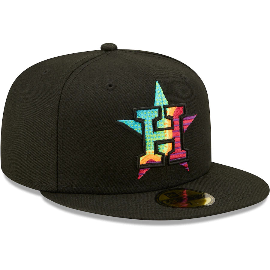 New Era Black Houston Astros Neon Fill 59FIFTY Fitted Hat