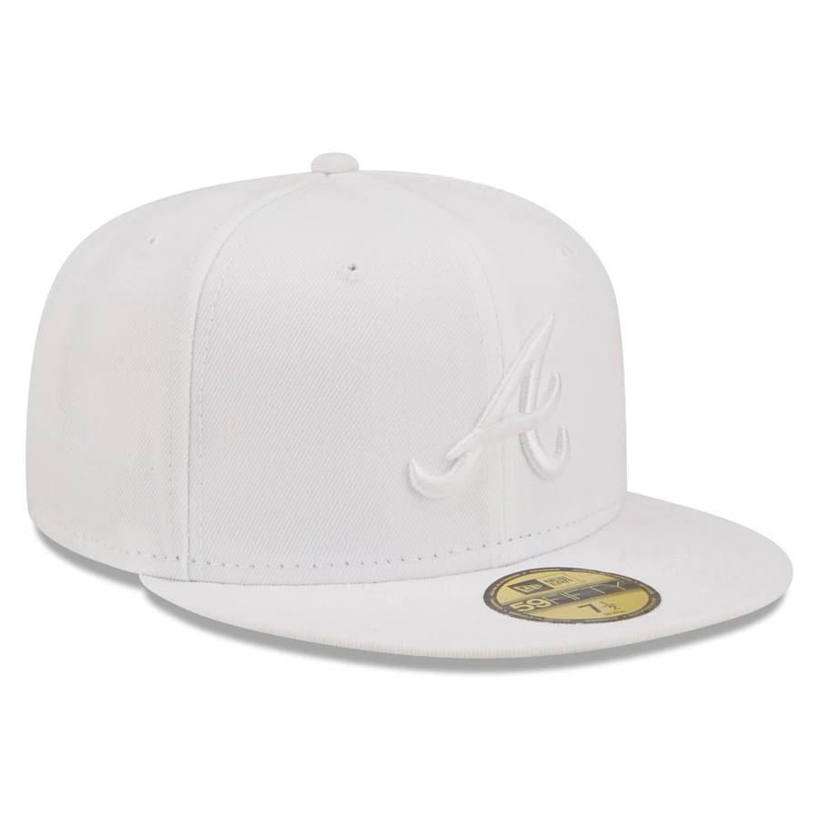 New Era Atlanta Braves All White 59FIFTY Fitted Hat