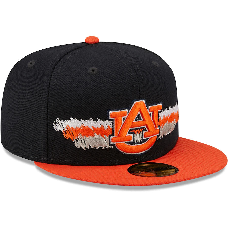 New Era Auburn Tigers Navy Scribble 59FIFTY Fitted Hat