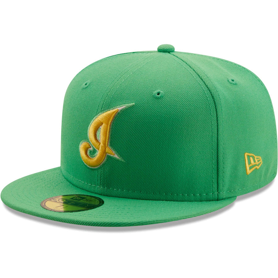 New Era Kelly Green Cleveland Indians 1981 All-Star Game Side Patch Yellow Undervisor 59FIFTY Fitted Hat