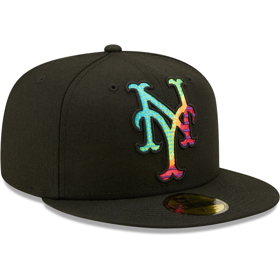 New Era Black New York Mets Neon Fill 59FIFTY Fitted Hat