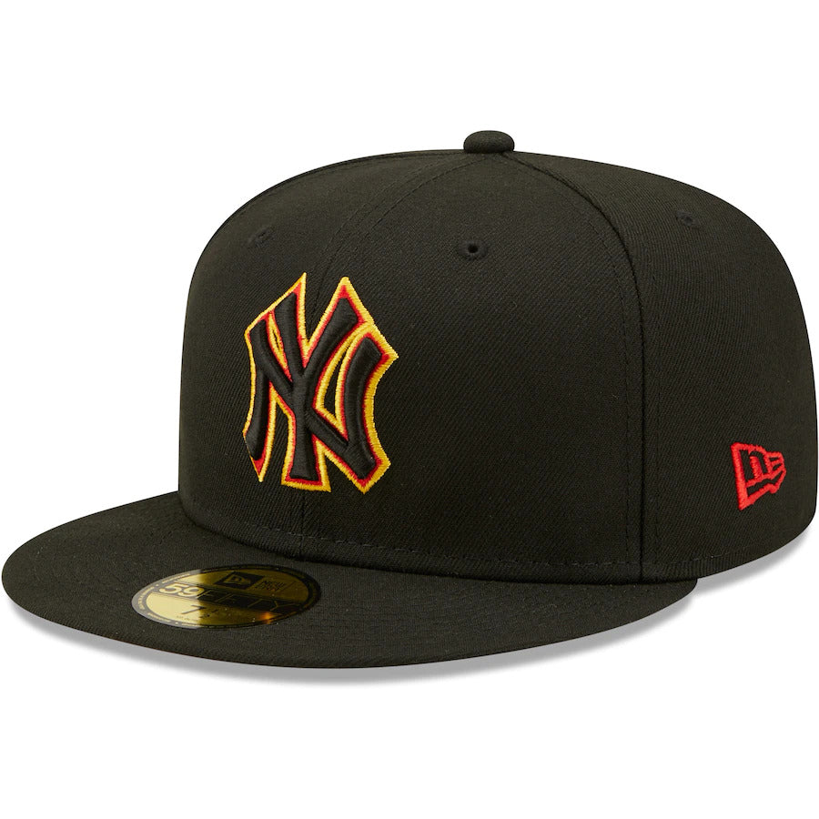 New Era Black New York Yankees 2000 World Series Gold Undervisor 59FIFTY Fitted Hat