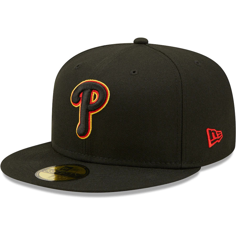 New Era Black Philadelphia Phillies 1996 MLB All-Star Game Gold Undervisor 59FIFTY Fitted Hat