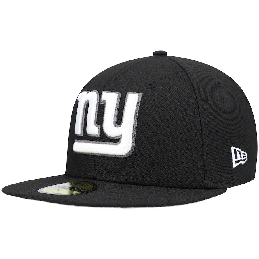 New Era Black New York Giants Super Bowl Patch 59FIFTY Fitted Hat