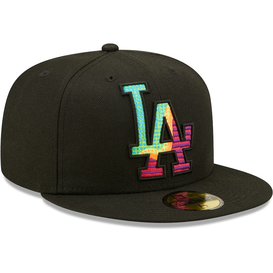 New Era Black Los Angeles Dodgers Neon Fill 59FIFTY Fitted Hat