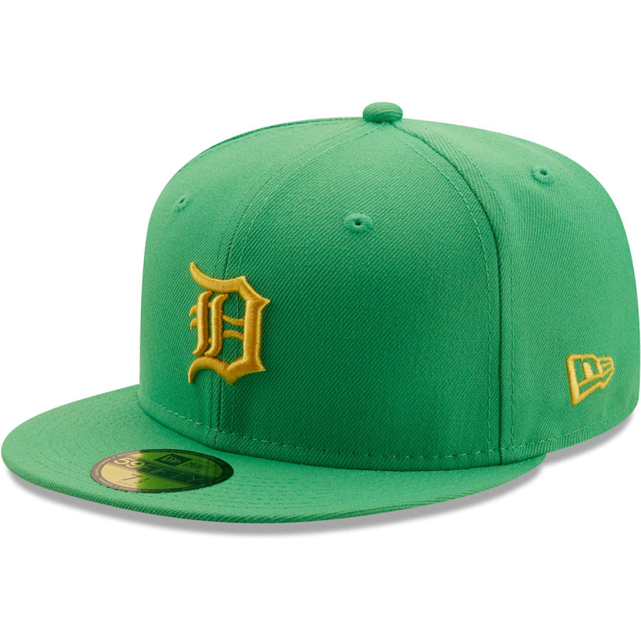 New Era Kelly Green Detroit Tigers 2006 World Series Side Patch Yellow Undervisor 59FIFTY Fitted Hat
